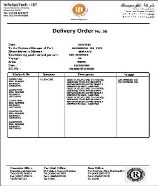 Billing & invoicing and delivery order